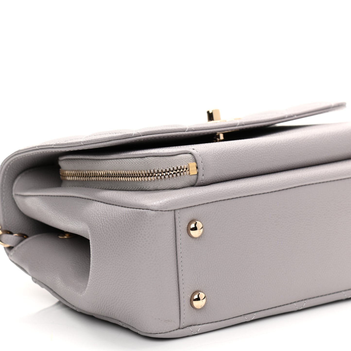 Caviar Quilted Medium Business Affinity Flap Grey