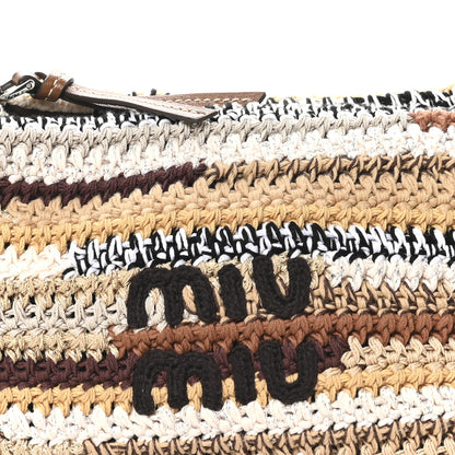 Miu Miu Fabric Crochet Mini Spirit Bag Naturale Multicolor 8 of 10