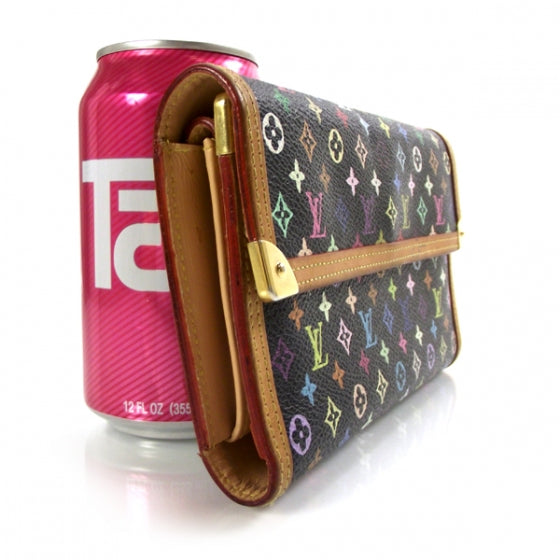 Louis Vuitton Monogram Multicolor Porte Tresor International Wallet Black 3 of 9