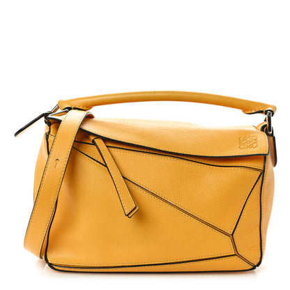 Loewe Grained Calfskin Small Puzzle Bag Narcisus Yellow 1 of 10