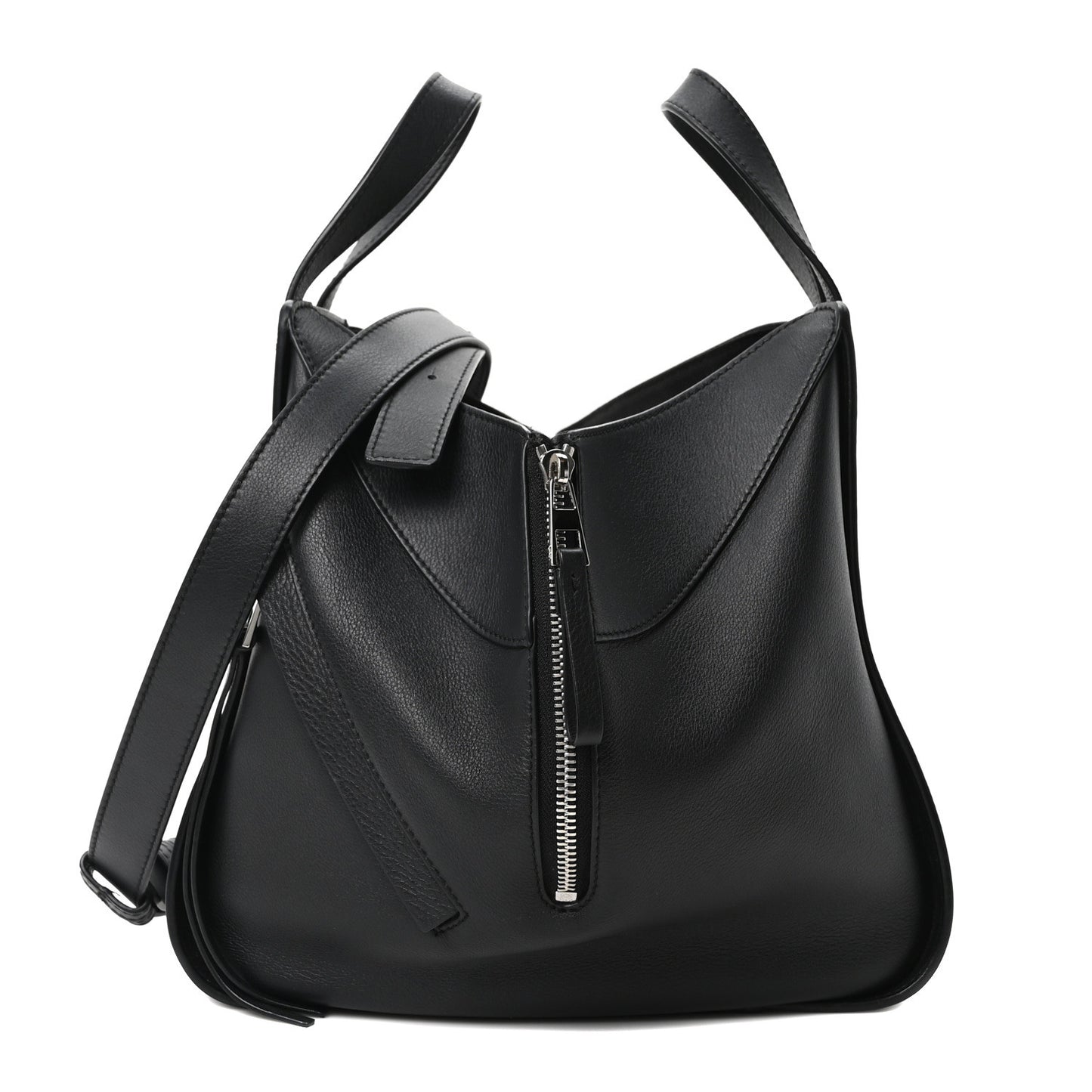 Calfskin Small Hammock Shoulder Bag Black