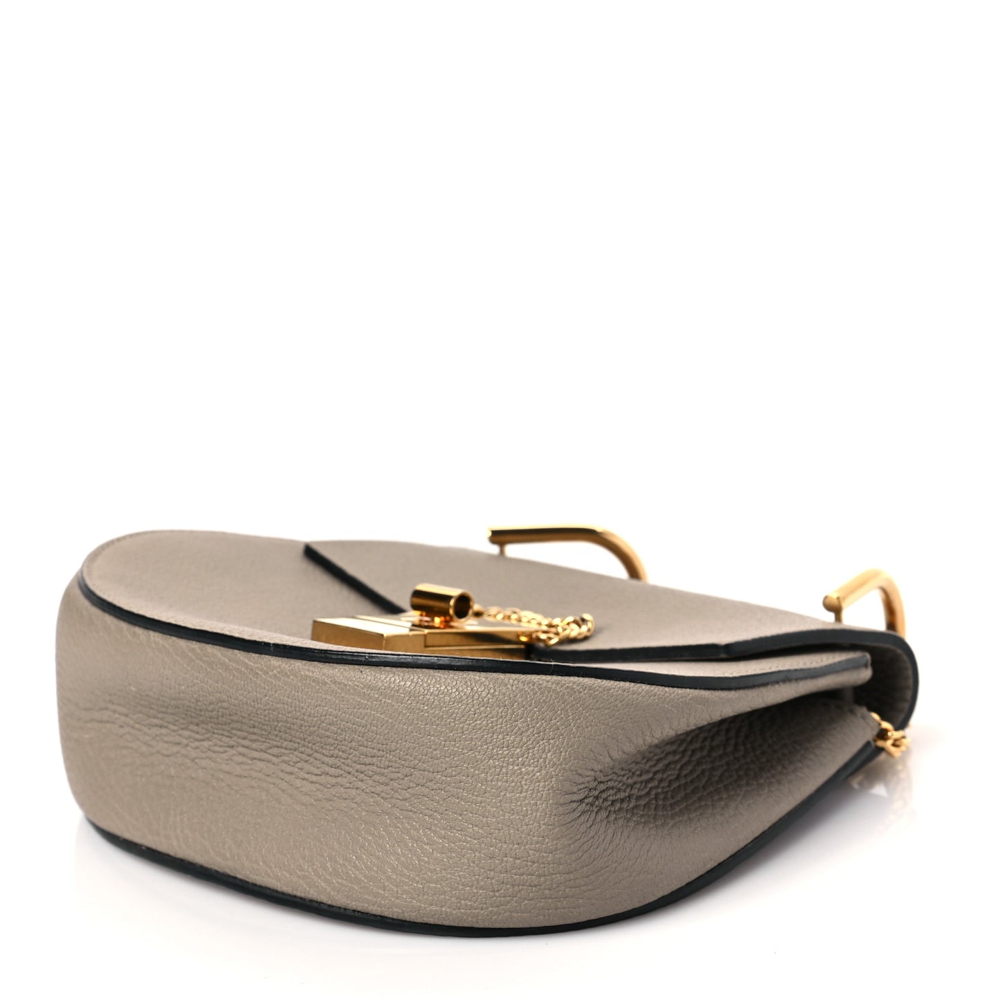 Grained Lambskin Mini Drew Shoulder Bag Motty Grey