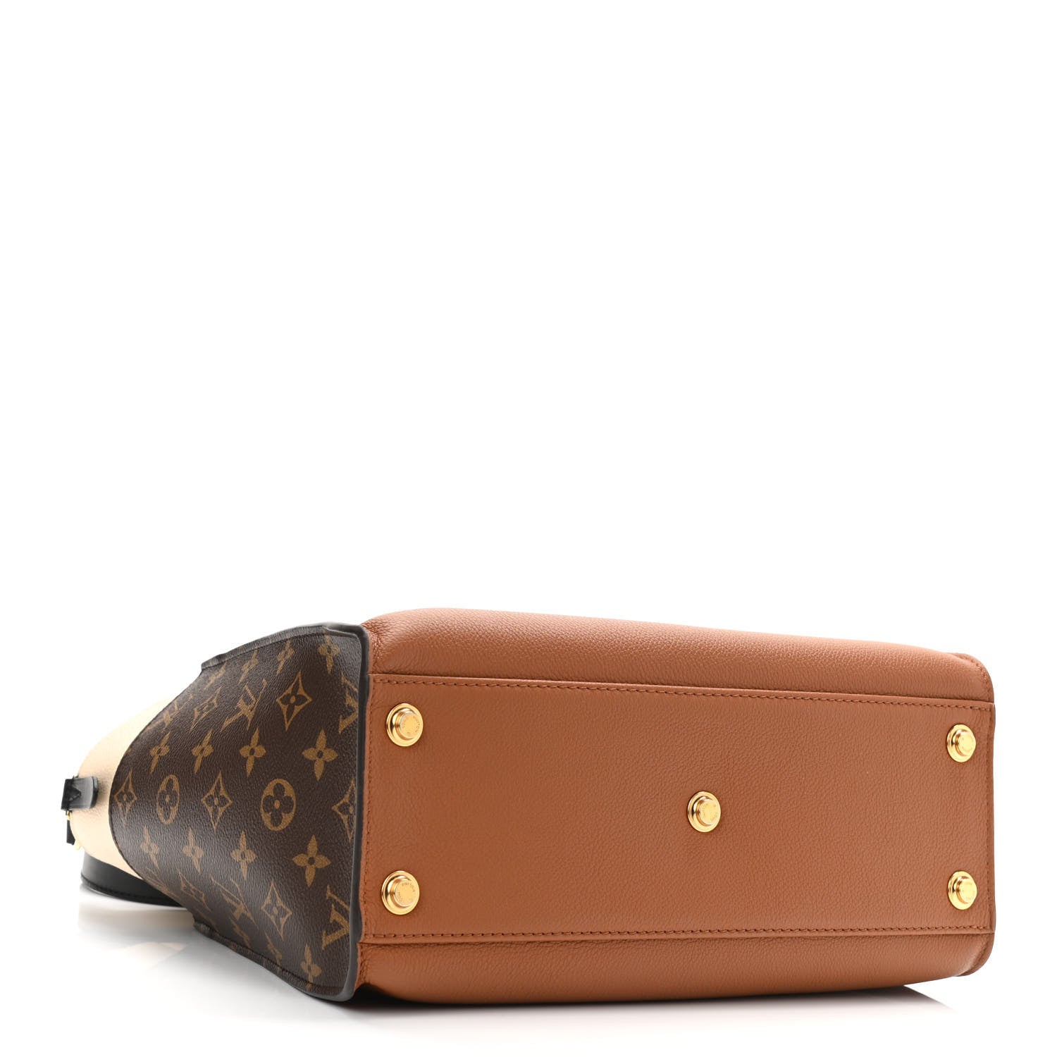 Louis Vuitton Calfskin Monogram On My Side MM Chataigne 4 of 9