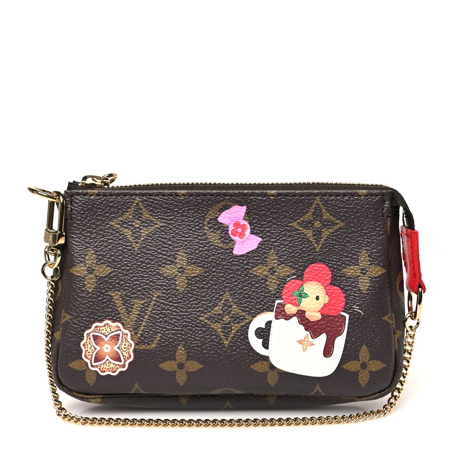 Louis Vuitton Monogram 2024 Christmas Animation Candy Factory Mini Pochette Accessories Candy Red 1 of 8