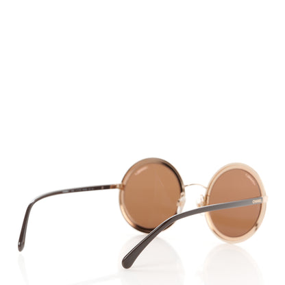 Chanel Metal Round Sunglasses 4226 Rose Gold 4 of 8