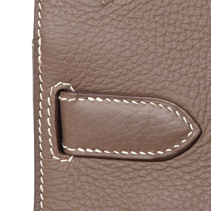 Hermes Taurillon Clemence Jypsiere 34 Etoupe 25 of 28