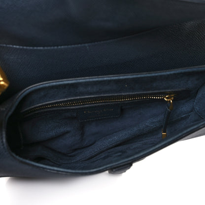Christian Dior Grained Calfskin Saddle Bag Black 5 of 13