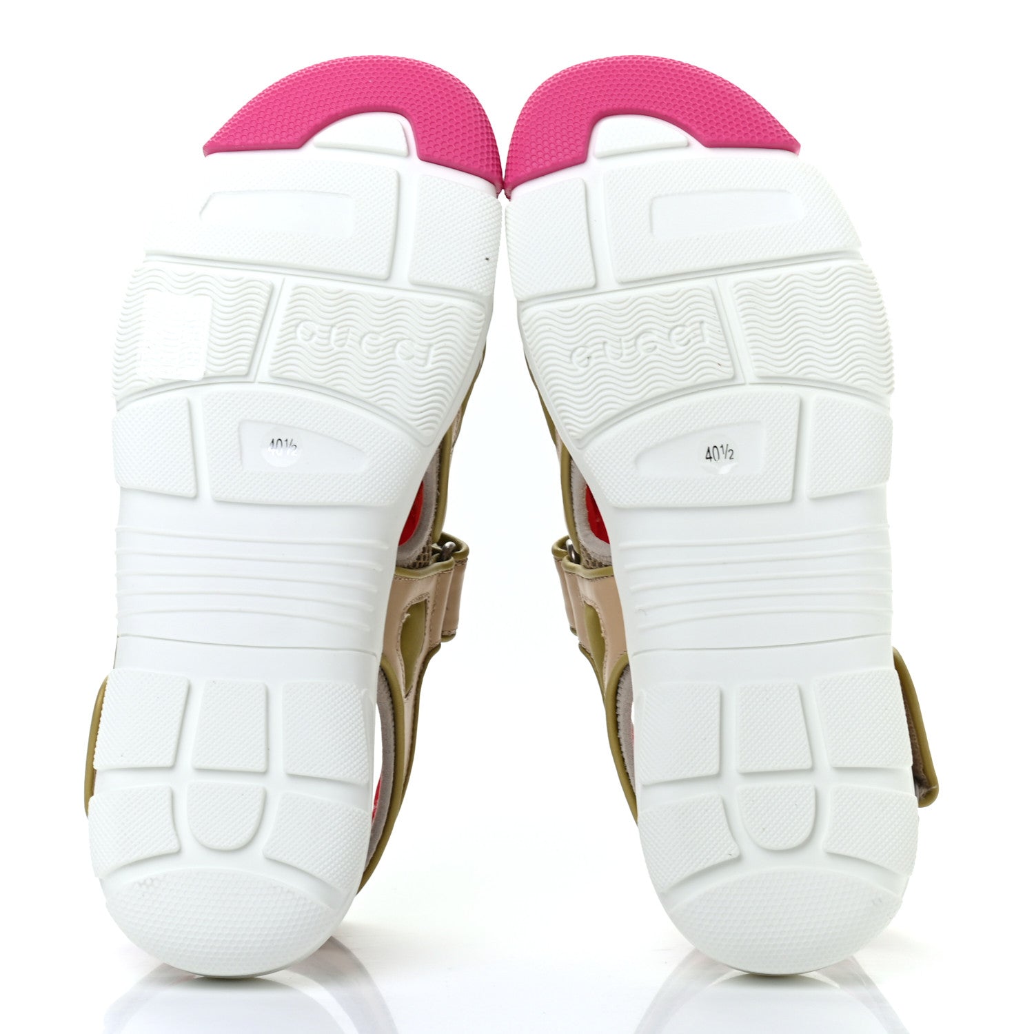 Gucci Mesh Fabric Tinsel Sport Sandals 40.5 Loess Sand Box Pink 5 of 6