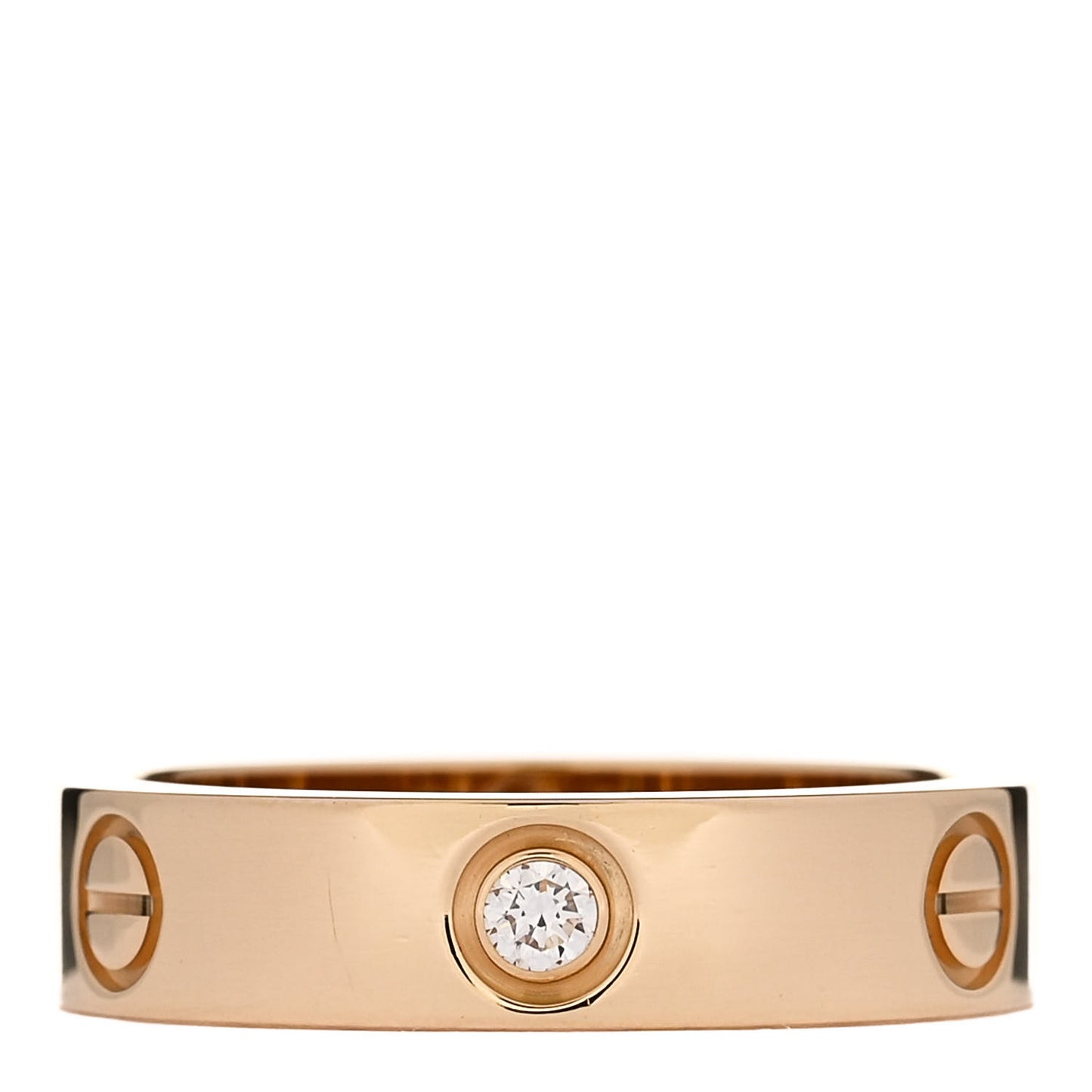 18K Yellow Gold 3 Diamond 5.5mm LOVE Ring 62 10