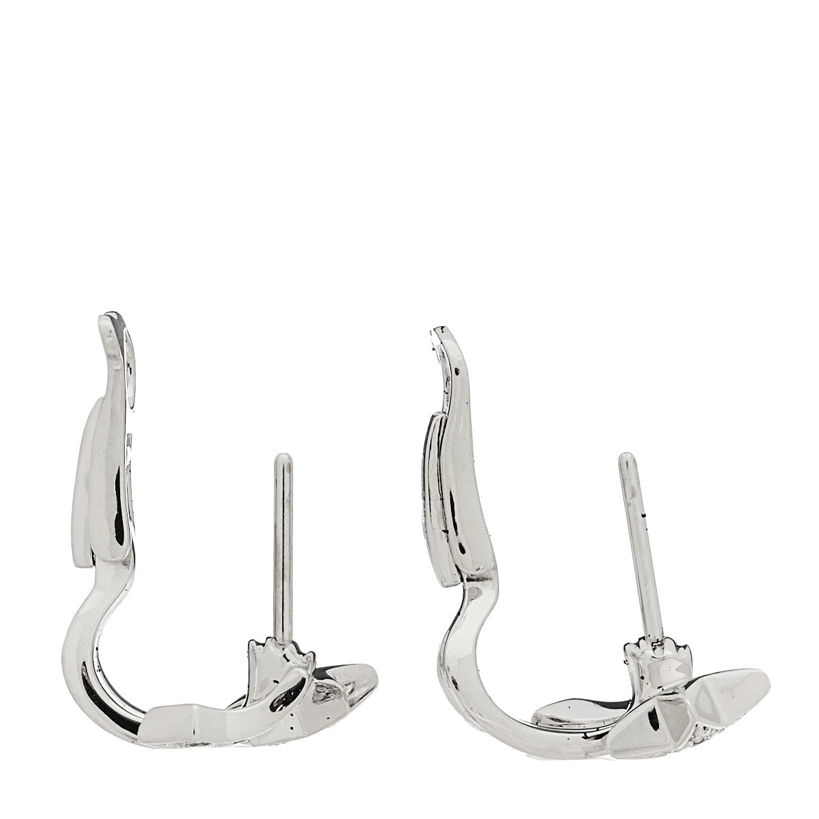 Chanel 18K White Gold Diamond Etoile Filante Earrings 3 of 5
