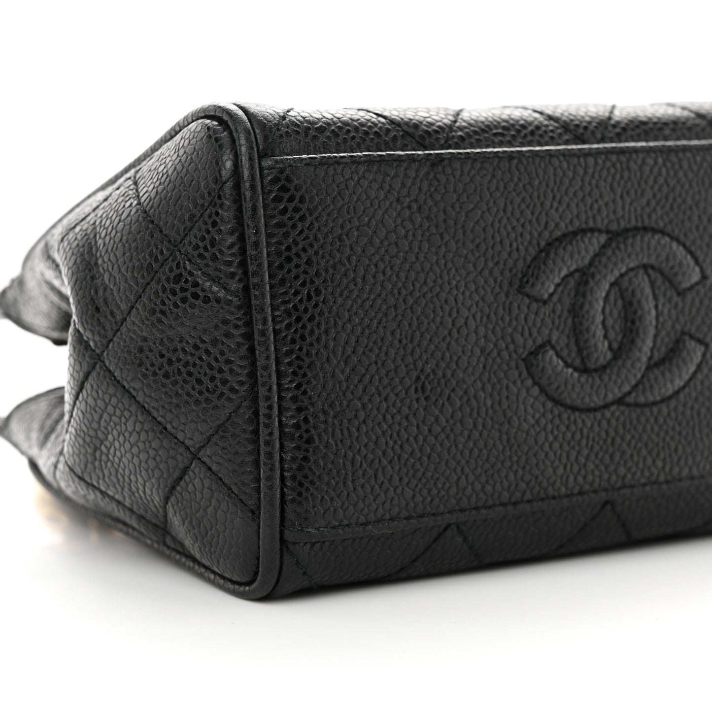 Caviar Quilted Shoulder Bag Black