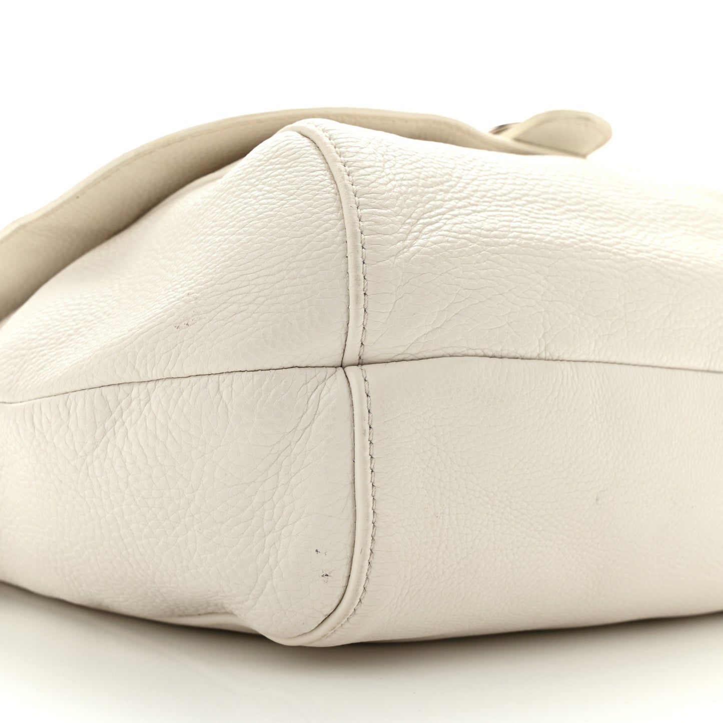 Calfskin Techno Horsebit Large Flap White