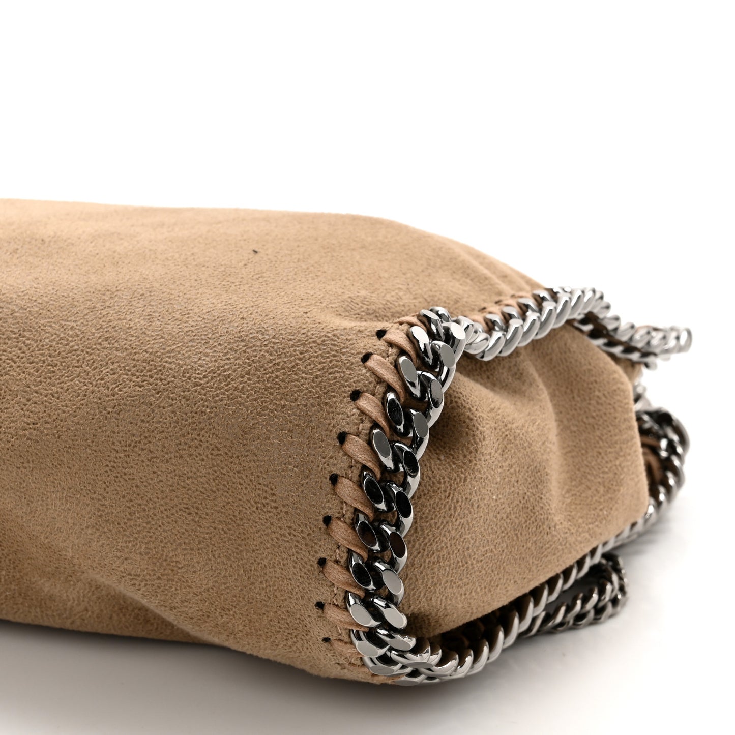 Shaggy Deer Mini Falabella Fold Over Tote Beige