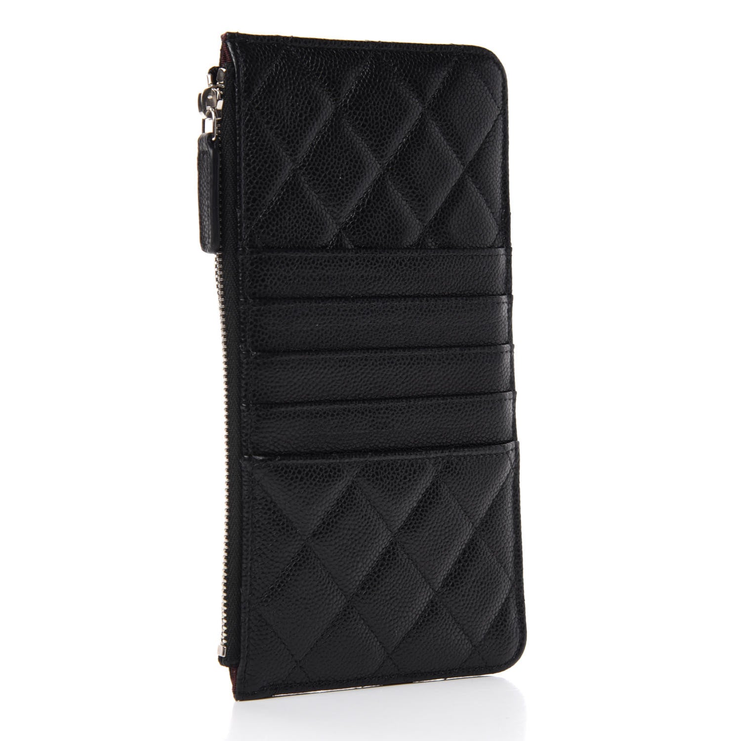 Chanel Caviar Quilted Classic Flat Wallet Pouch Black 3 of 8