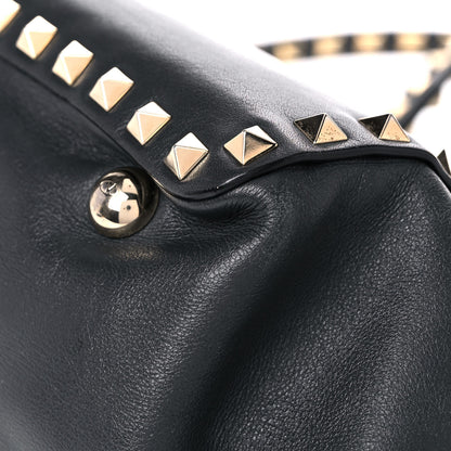 Valentino Garavani Vitello Small Rockstud Tote Black 10 of 16