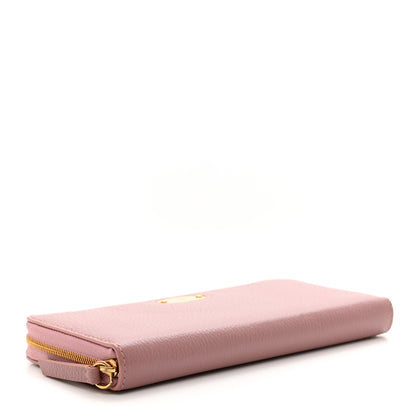 Mulberry Micro Classic Grain Plaque 8 Credit Card Zip Wallet Mocha Rose 4 of 7