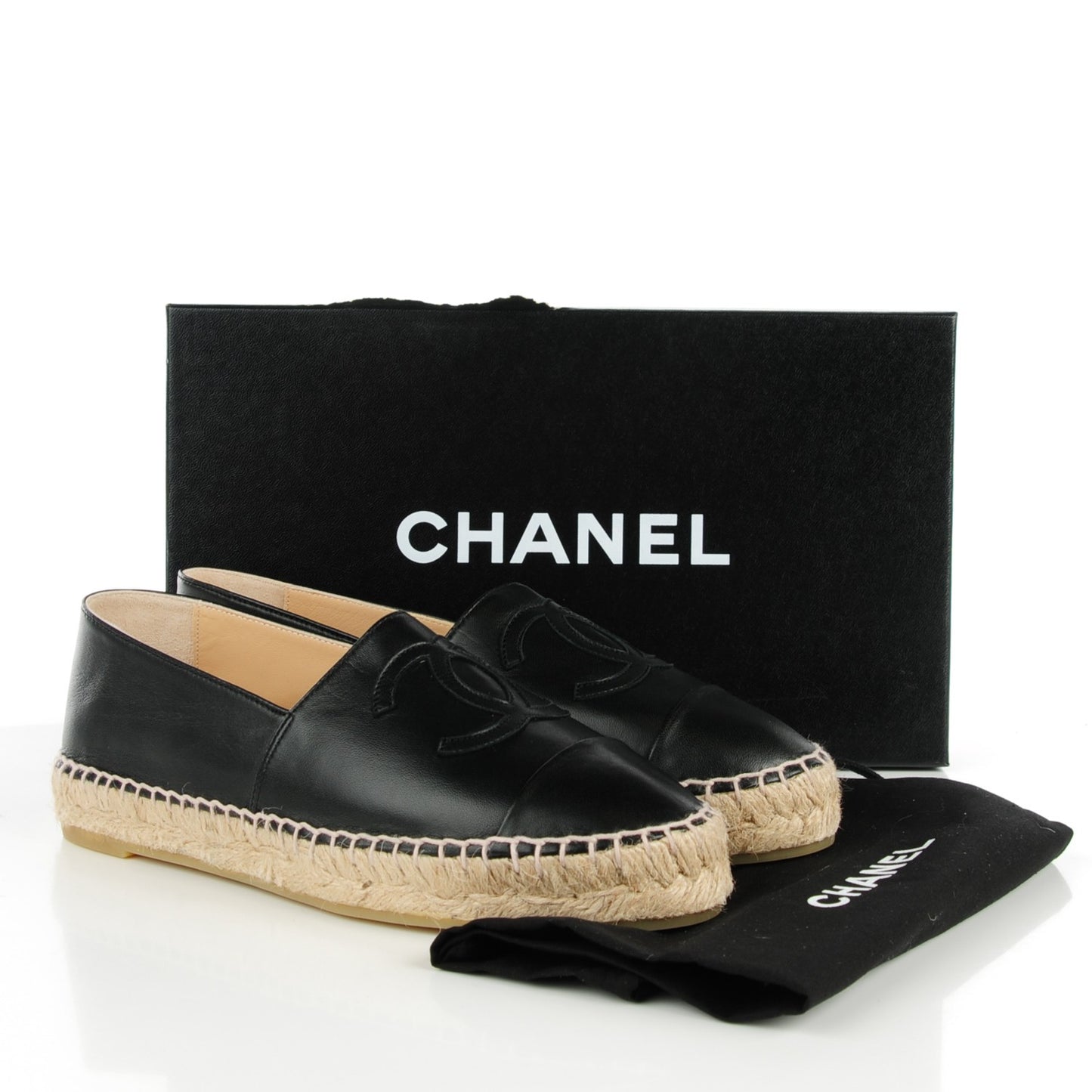 Lambskin CC Espadrilles 36 Black