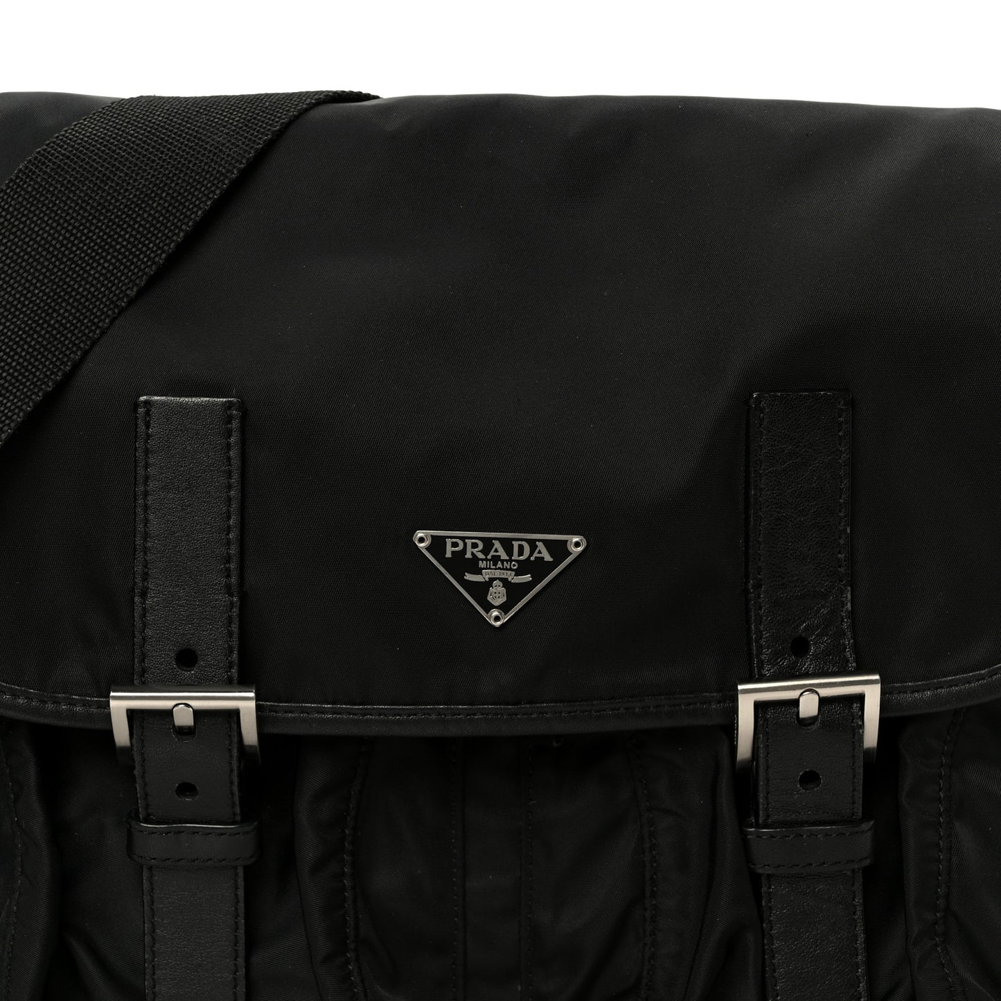 Tessuto Nylon Messenger Bag Black