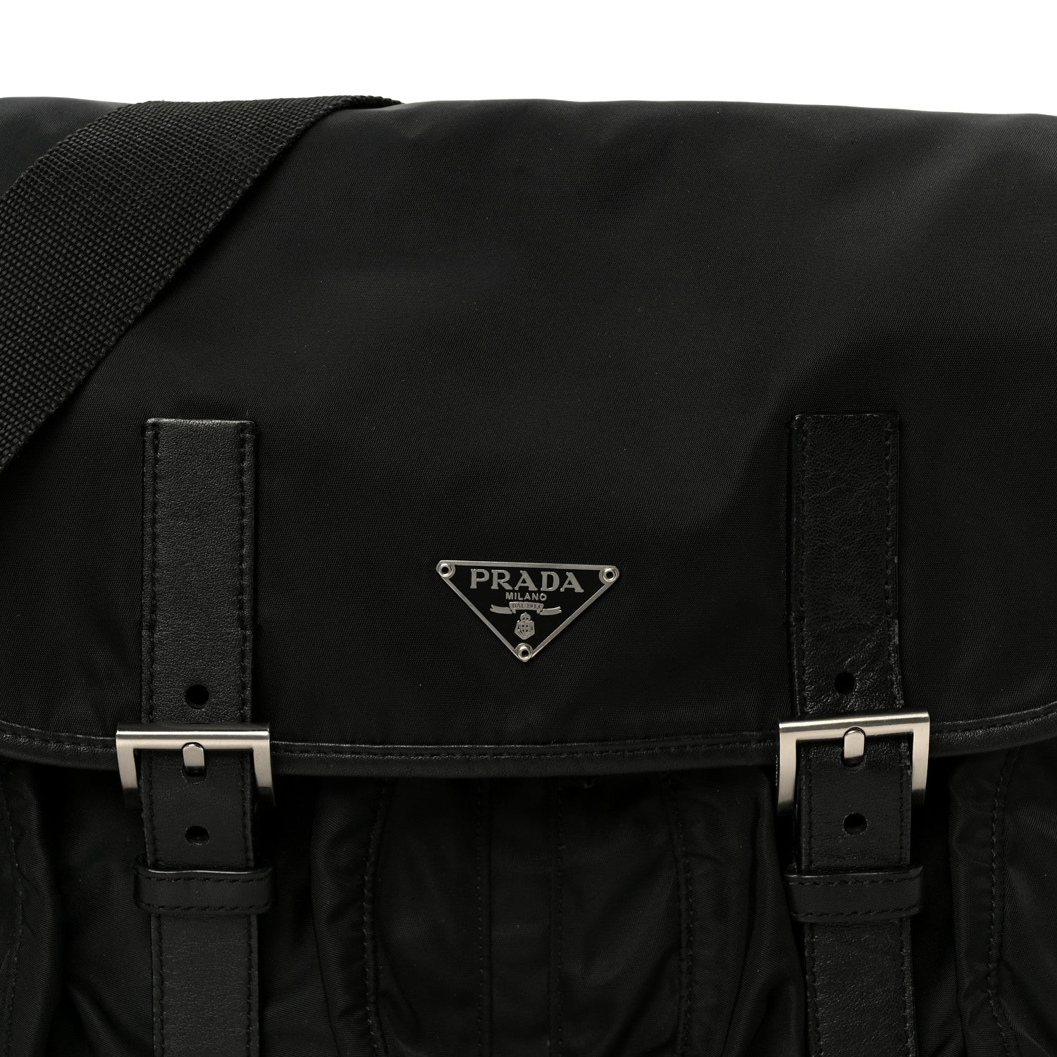 Prada Tessuto Nylon Messenger Bag Black 8 of 10