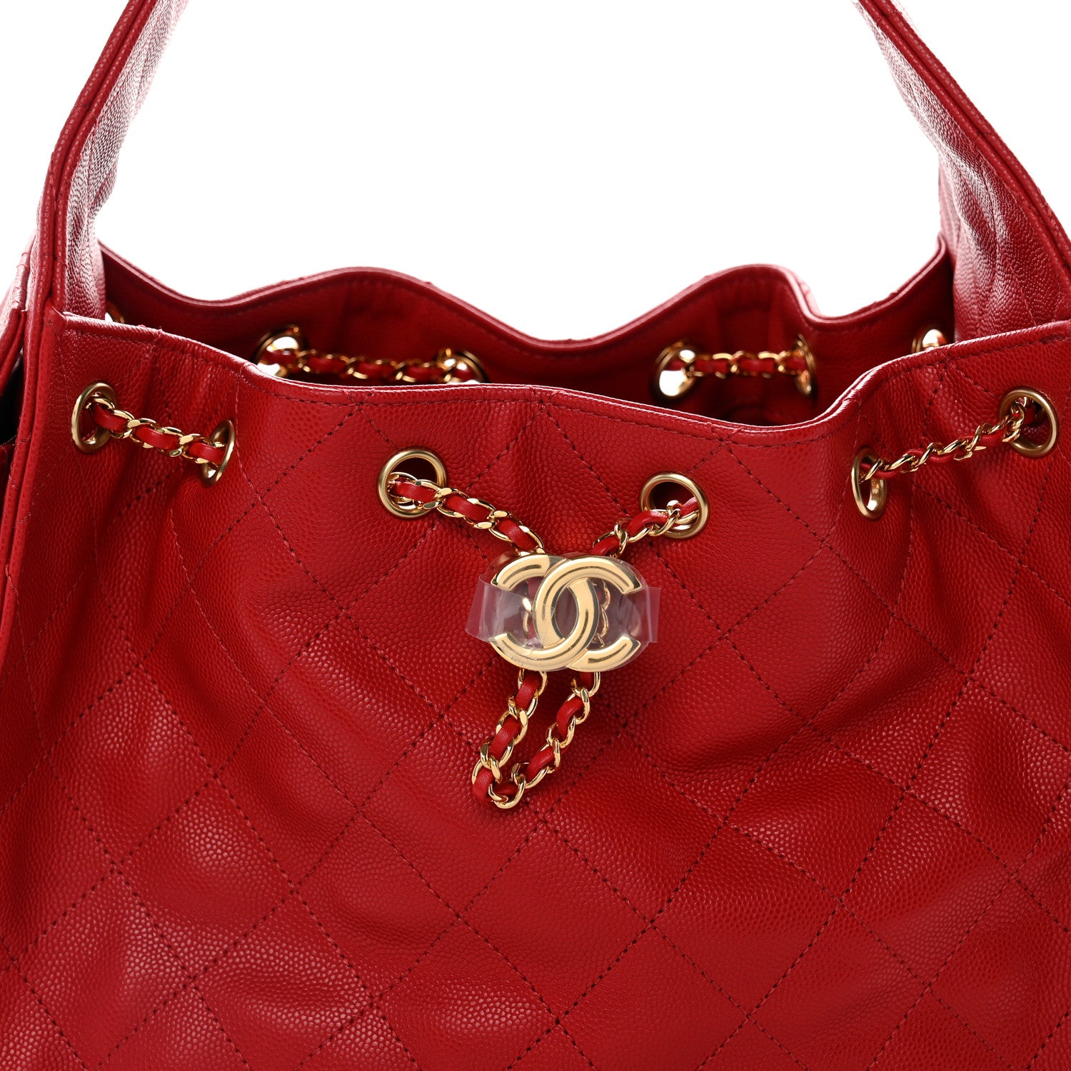 Chanel Caviar Quilted Small Chanel 25 Handbag Dark Red 8 of 10