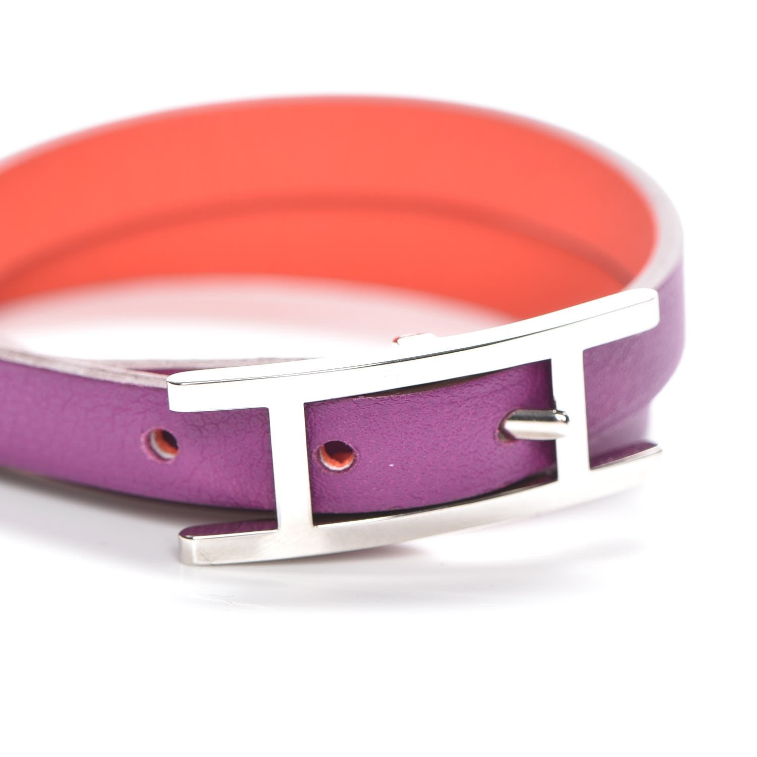 Hermes Swift Behapi Double Tour Bracelet XS Anemone Capucine 4 of 8