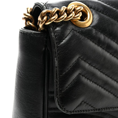 Gucci Calfskin Matelasse Medium GG Marmont Shoulder Bag Black 11 of 11