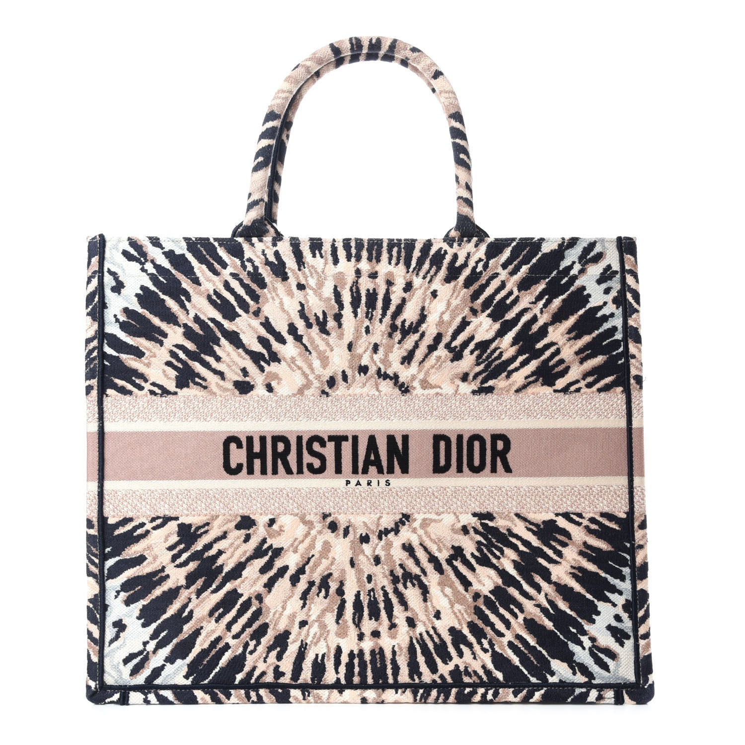 Christian Dior Canvas Embroidered Tie Dye Large Book Tote Multicolor 1 of 10