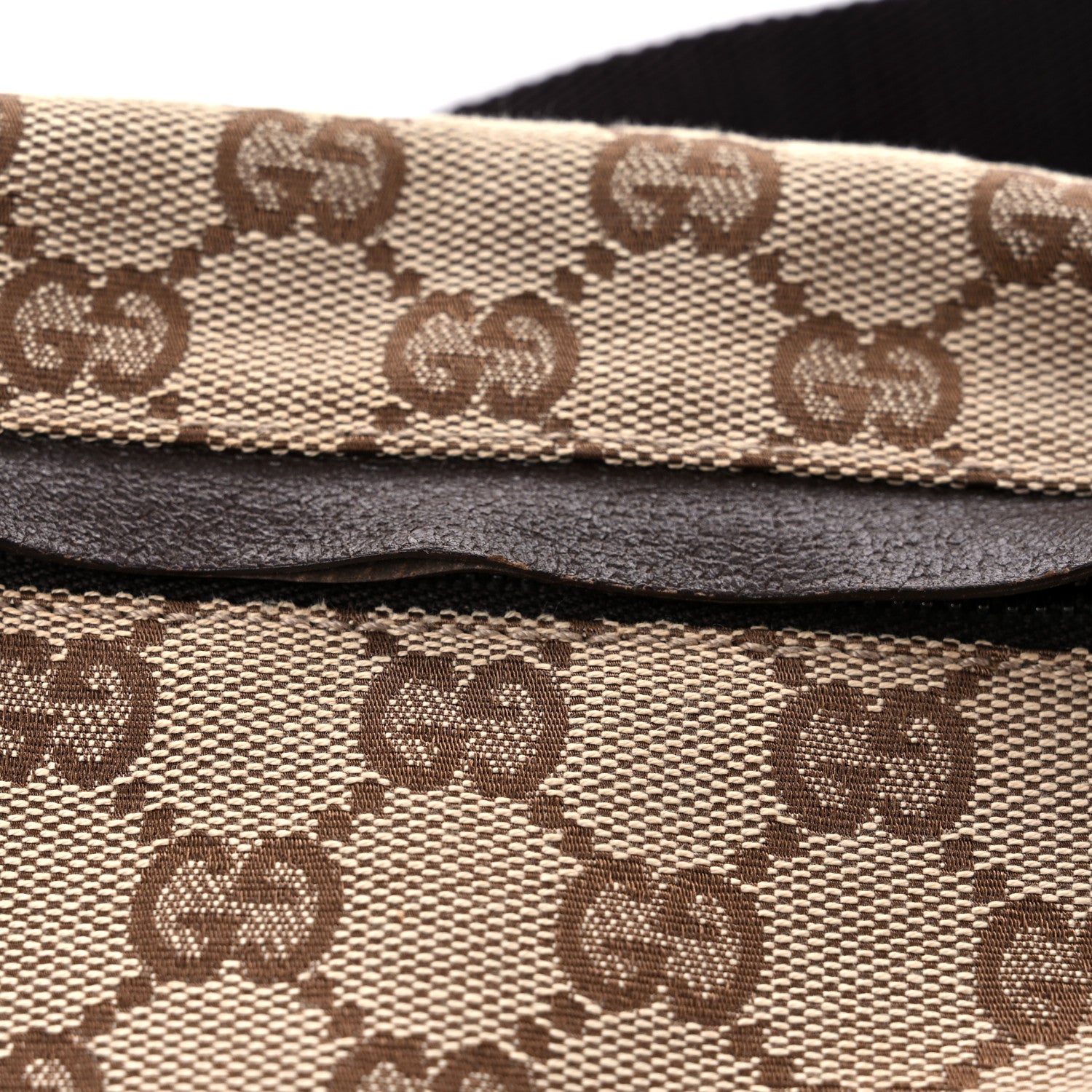 Gucci GG Monogram Double Pocket Belt Bag Dark Brown 14 of 16