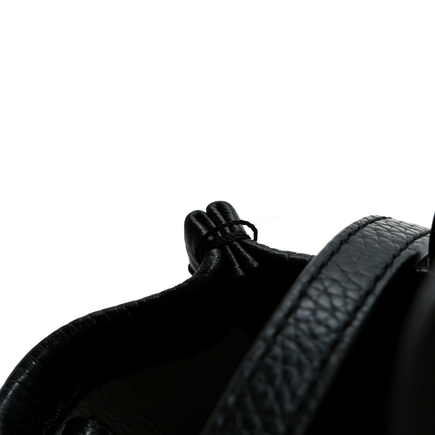 Grained Calfskin Micro The Tote Bag Black