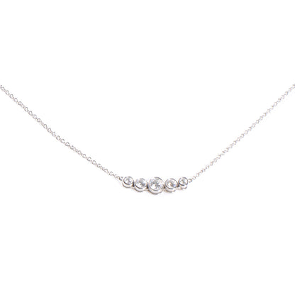 Tiffany Platinum Diamond Jazz Graduated Pendant Necklace 1 of 4