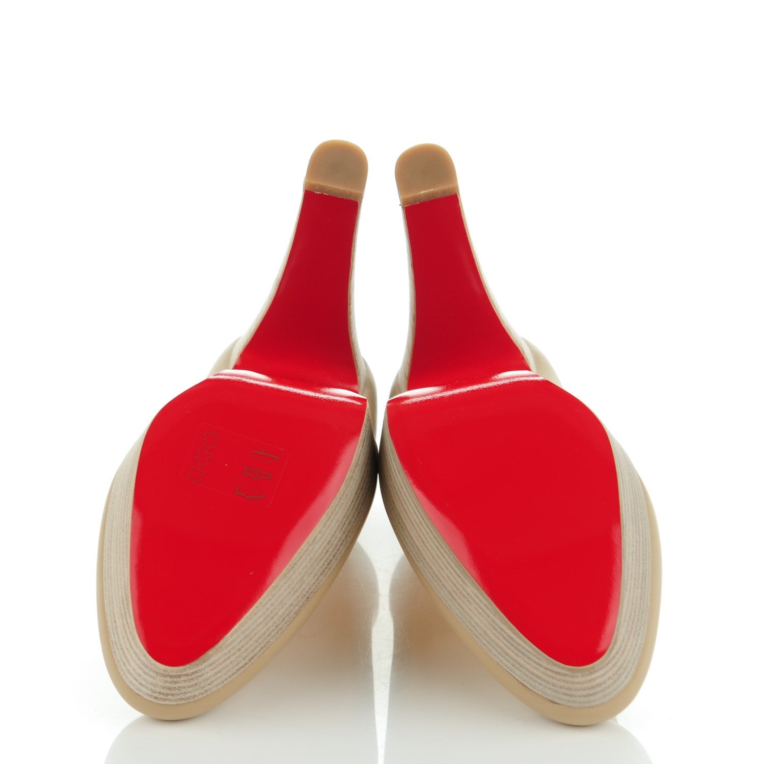 Christian Louboutin Calfskin Bibi 140 Pumps 39.5 Pomice Beige Grezzo 5 of 9