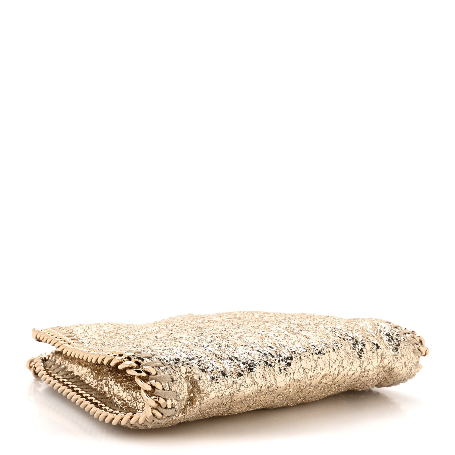 Stella McCartney Metallic Crackle Tiny Falabella Tote Gold 4 of 9