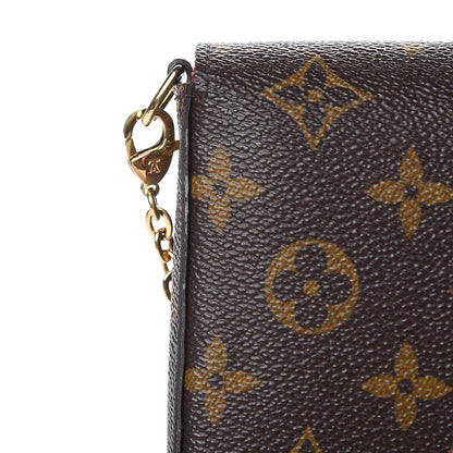 Louis Vuitton Monogram Pochette Felicie Chain Wallet Fuchsia 12 of 13