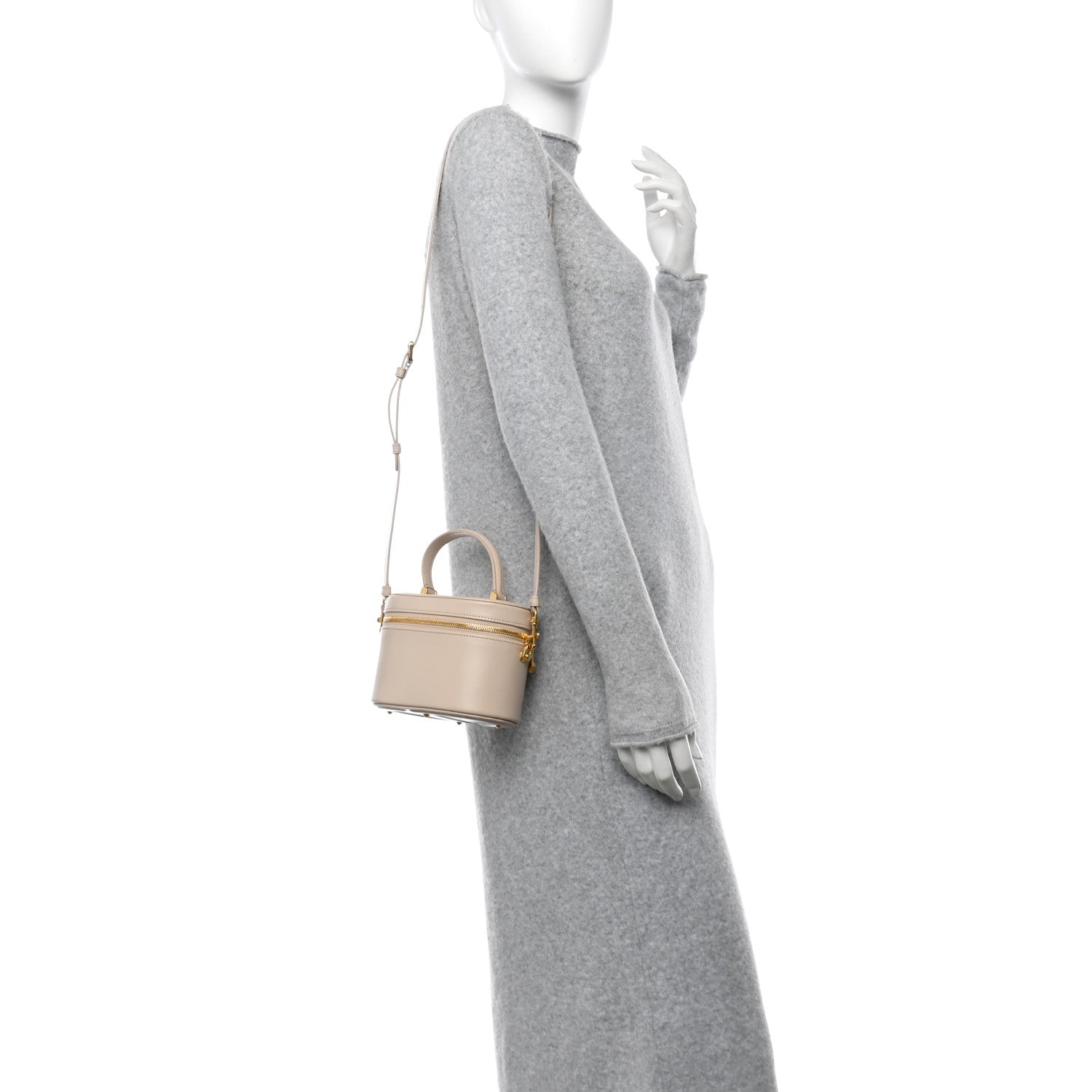 Christian Dior Calfskin CD Signature Vanity Caramel Beige 2 of 10