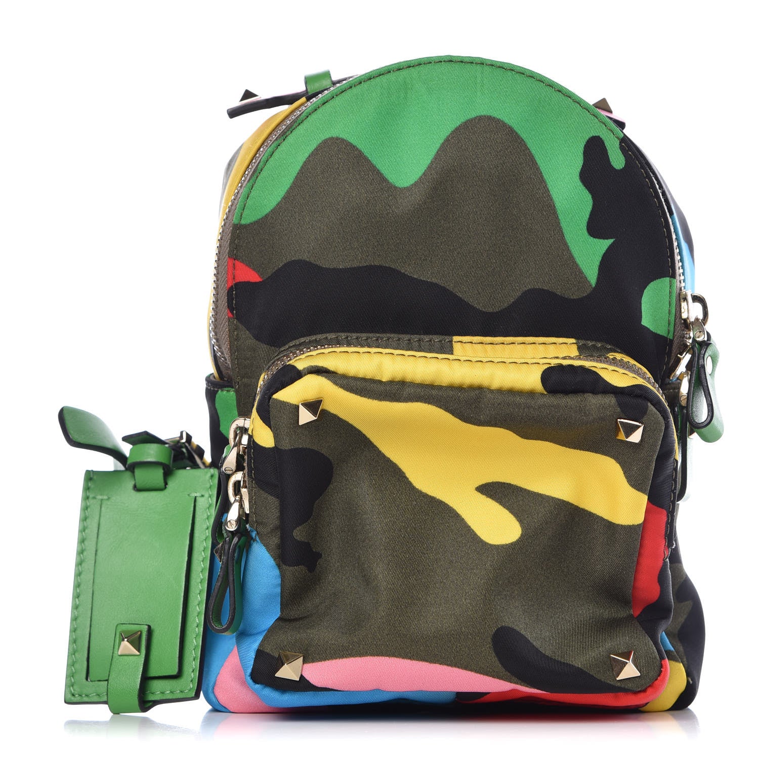 Valentino Garavani Nylon Mini Psychedelic Camouflage Rockstud Backpack Multicolor 1 of 7