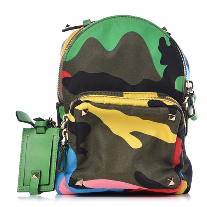 Valentino Garavani Nylon Mini Psychedelic Camouflage Rockstud Backpack Multicolor 1 of 7