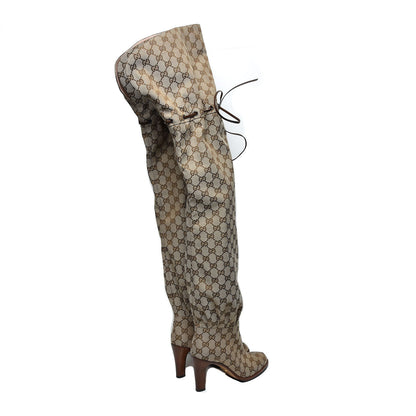 Gucci Monogram Over The Knee Boot 36 4 of 7