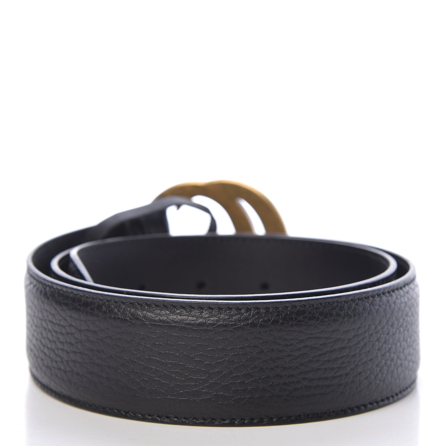 Gucci Dollar Calfskin Interlocking G Belt 80 32 Black 3 of 6