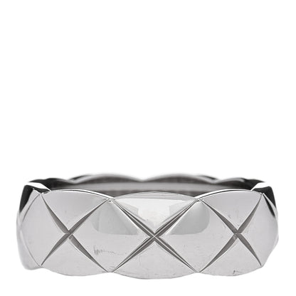 Chanel 18K White Gold Small Coco Crush Ring 53 6.5 1 of 5