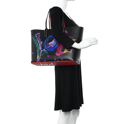 Christian Louboutin Calfskin In Love East West Cabata Tote Black Multicolor 2 of 11