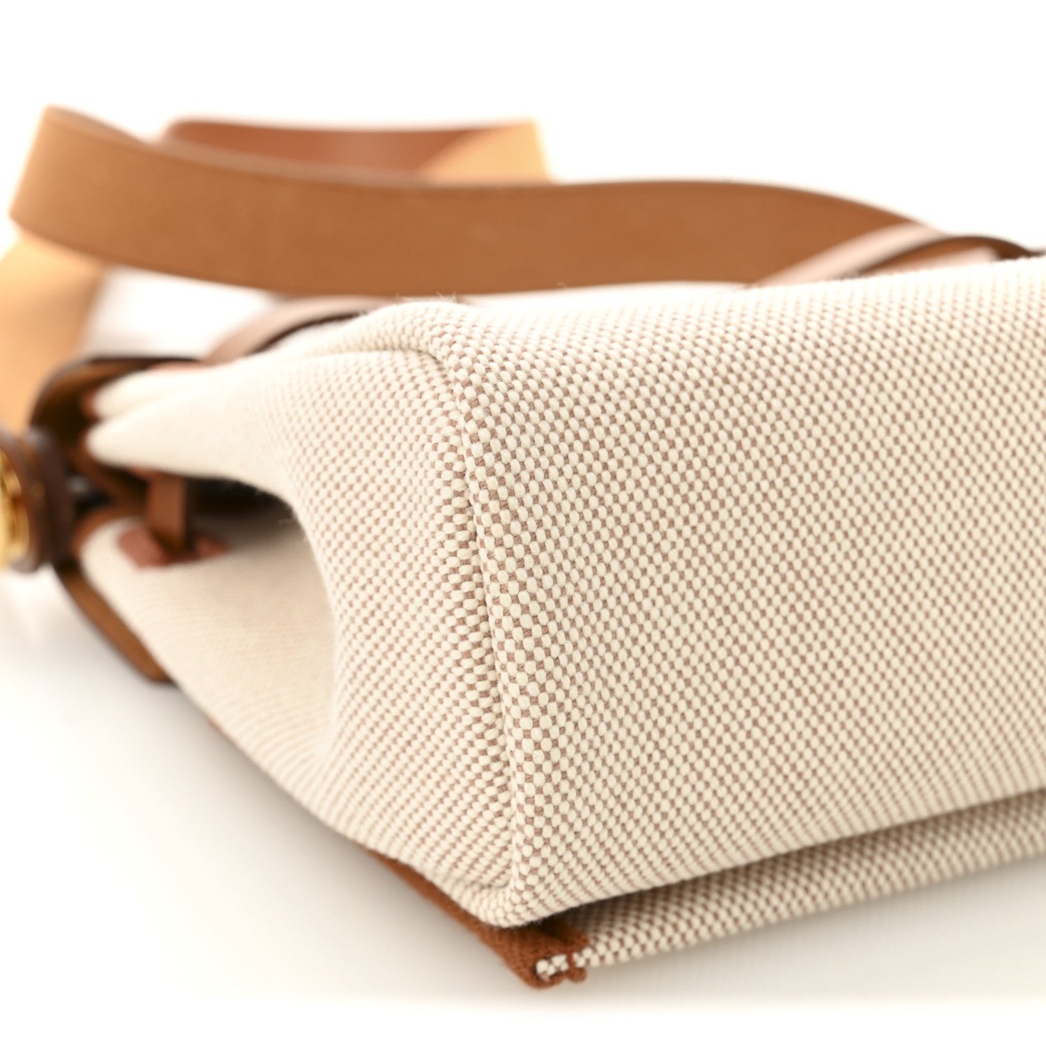 Hermes Military Toile Vache Hunter Herbag Zip Retourne 20 Ecru Beige Fauve 9 of 11