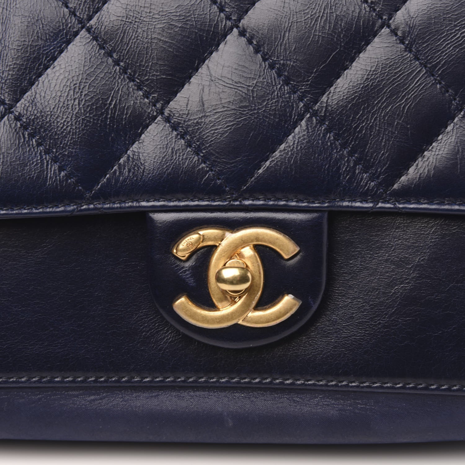 Chanel Calfskin Quilted Small Straight Lined Flap Blue 10 of 11