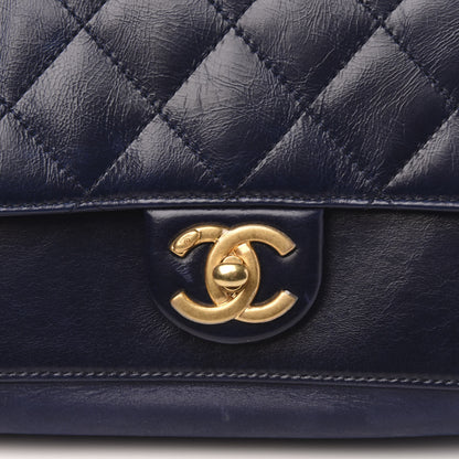 Chanel Calfskin Quilted Small Straight Lined Flap Blue 10 of 11