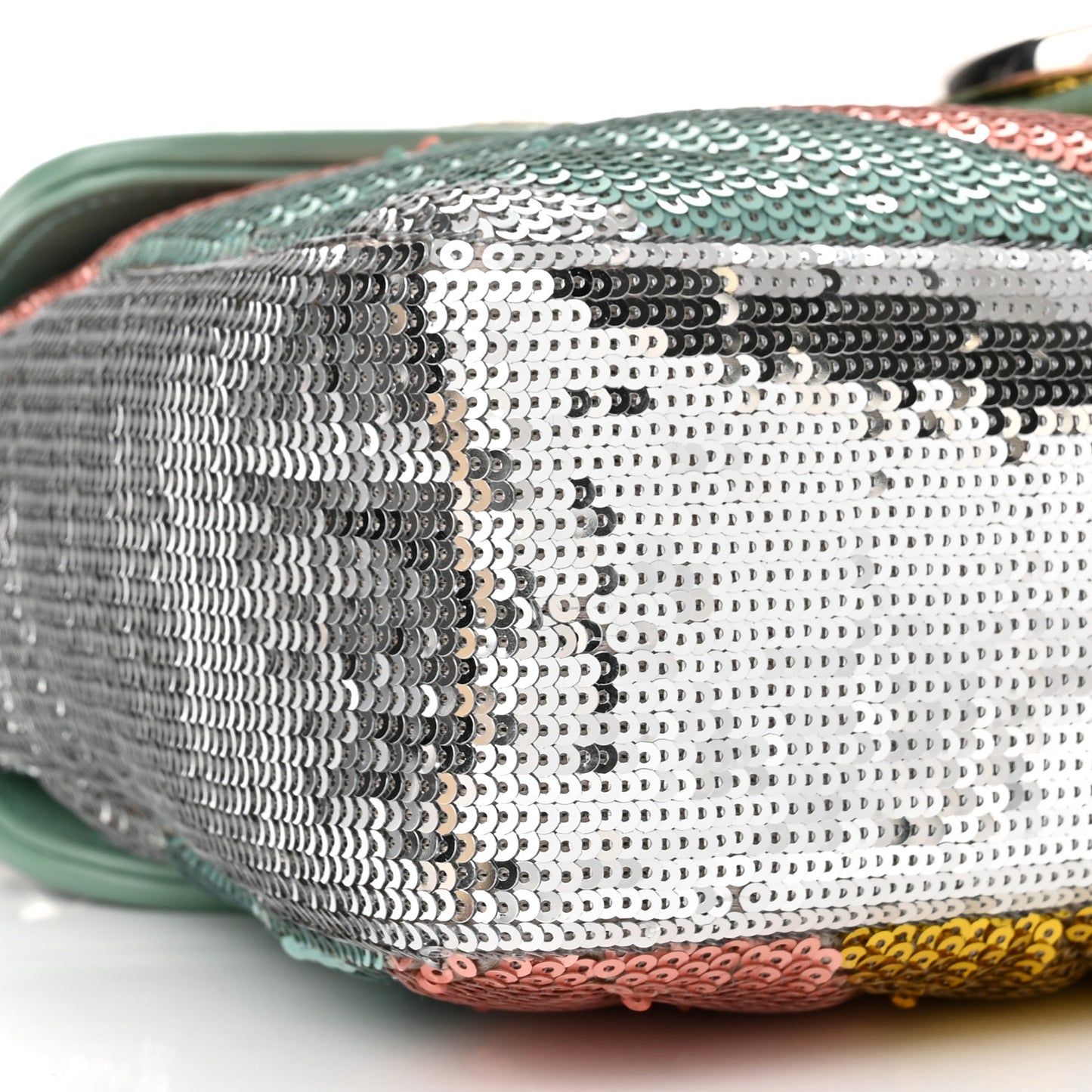 Sequin Satin Calfskin Matelasse Diagonal Small GG Marmont Shoulder Bag Grigio Argento Verde Chiaro Rosa Giallo Light Water Green