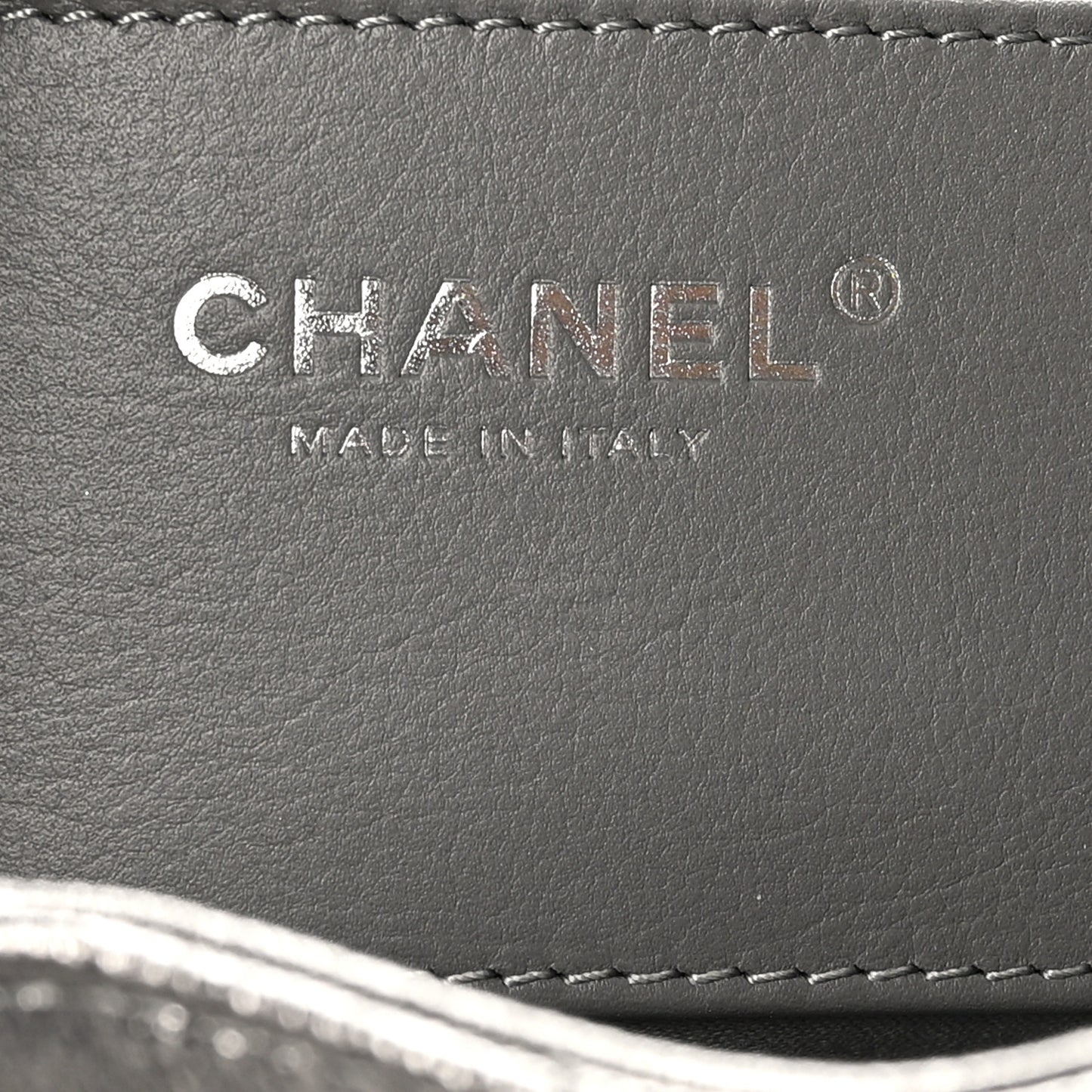 Metallic Caviar Quilted Small Chanel 25 Handbag Anthracite