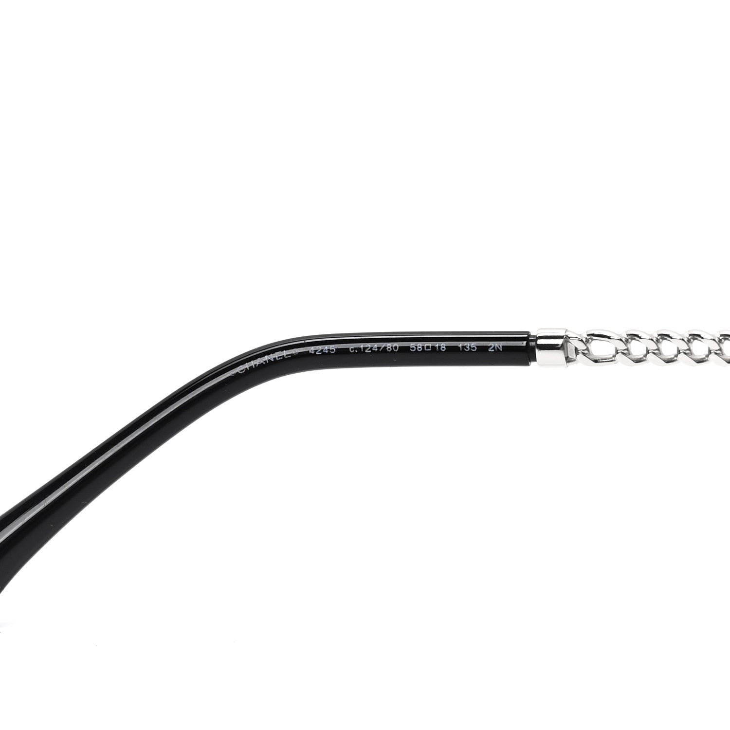 Chanel Round Chain Sunglasses 4245 Black 6 of 6