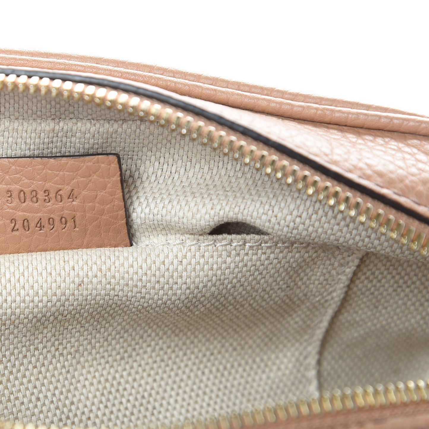 Pebbled Calfskin Small Soho Disco Bag Rose Beige