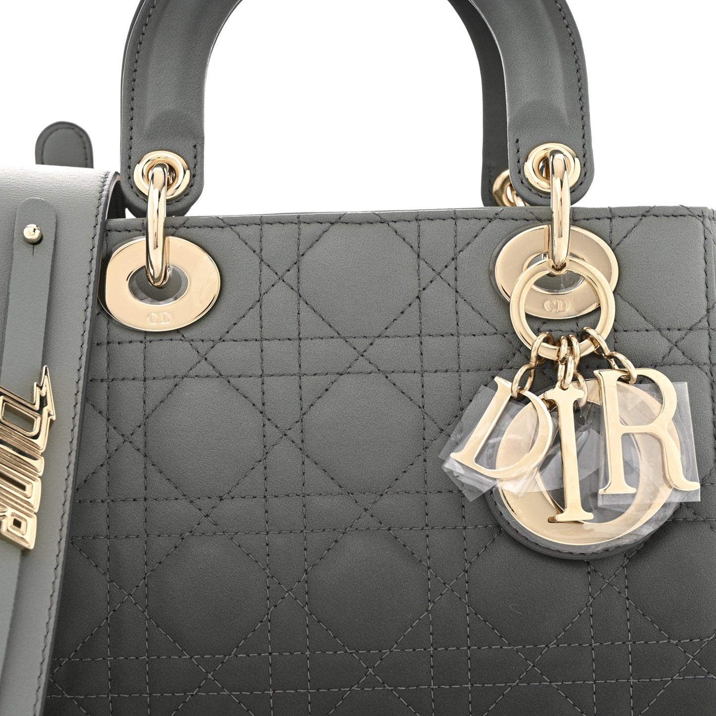 Lambskin Cannage Gradient Small My ABCDior Lady Dior Grey