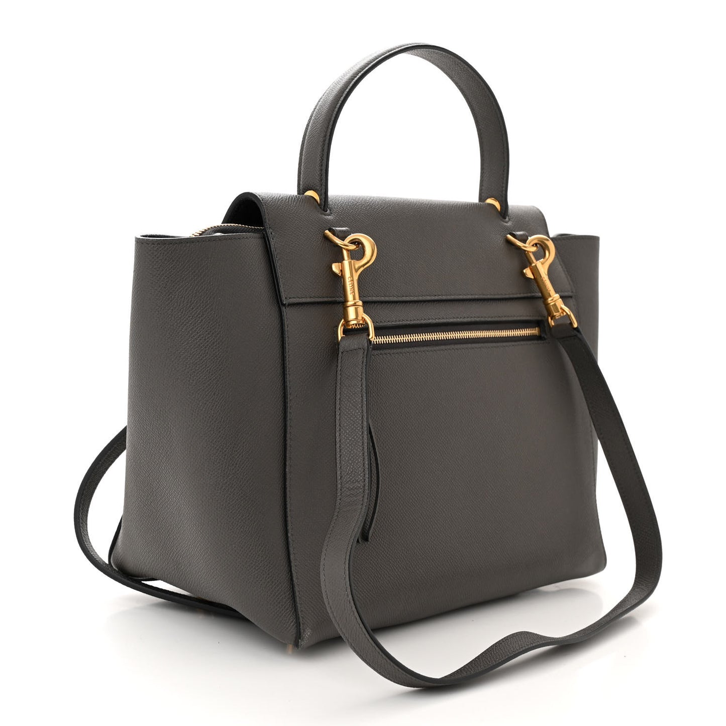 Grained Calfskin Mini Belt Bag Grey