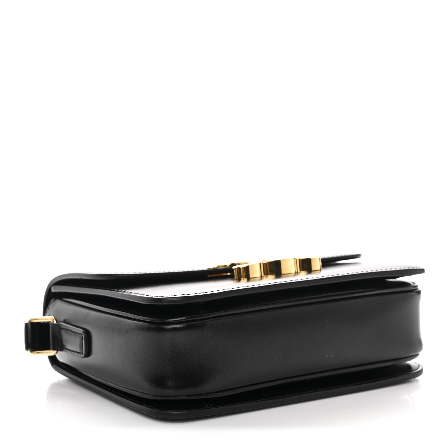 Celine Shiny Calfskin Teen Triomphe Black 4 of 10